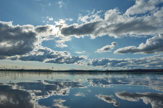 Picture of clouds in the beach